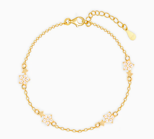Golden Paired Star Bracelet