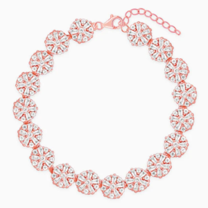 Rose Gold Studded Flower Bracelet