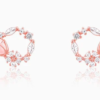 Rose Gold Drop Wreath Studs